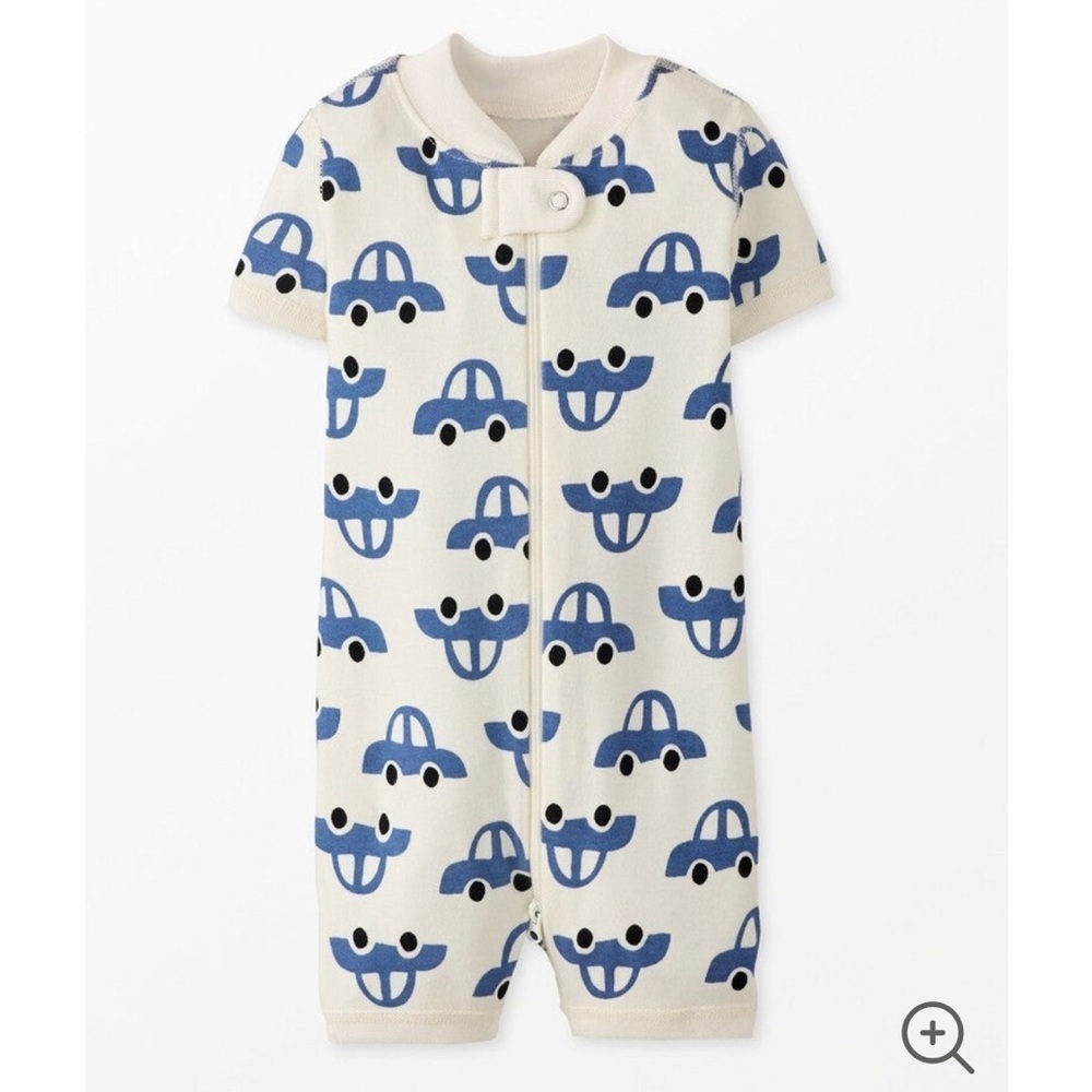Baby two way zip shortie sleeper with cars by Hanna Anderson